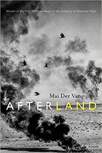 "Afterland" cover featuring a black and white photo of fire and smoke.